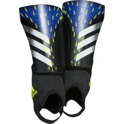 Budget 👍 Adidas Predator Match Soccer Shin Guards - Black/White/Yellow ⭐