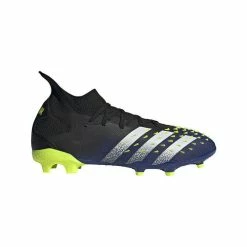 Promo 😍 Adidas Predator Freak 2 Firm Ground Men's Soccer Cleats - Black/White/Yellow ⌛